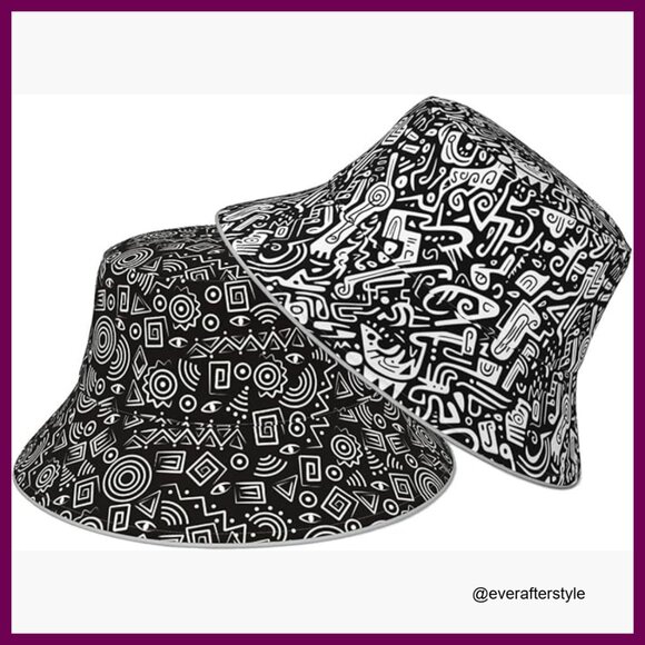 Reversible Fisherman Bucket Hat Double Sided Sun Protection Polyester main image 6